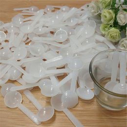 1g mini Transparent White Plastic Spoon Cosmetic Mask Powder Refillable Spoons Cosmetic Tools fast shipping F1288 Ruhow