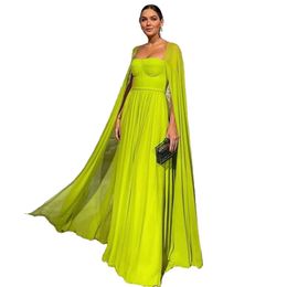 Zarif Arapça Dubai Akşam Elbisesi Chiffion Cap Sleeves Straplez uzun bir çizgi Pilem Balo Resmi Gowns Robe De Soiree Vestidos Feast