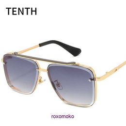 Top Original wholesale Dita sunglasses online store New full frame cut edge glasses Sunglasses Driving texture Men's square double beam