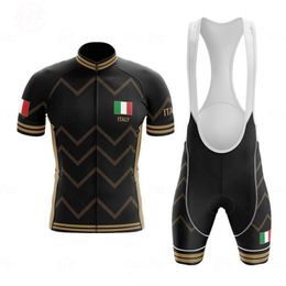 Cycling Jersey Sets Italy Go TEAM Cycling Jersey Sets Men Summer Short Sleeve Quick-dry Cycling Clothing MTB Bike Suit Ropa Ciclismo Hombre 230619