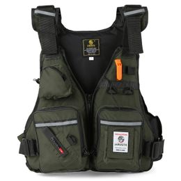 Other Sporting Goods Men Professional Life Jacket Buoyancy Suit Portable Fishing Vests Multi-Pockets Waterproof Sea Fishing Adjustable Vest 230619