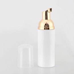 60ml Plastic Foamer Bottle Pump white liquid Soap Dispenser best cheapest Foam bottle with golden foamer F554 Quvdd