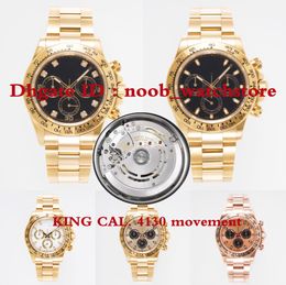 2023 TOP KING Watch Luxury Watch men's watches cal.4130 automatic mechanical movement AR904L precision steel case strap waterproof 50 Metre 40mm 12.2mm never fade D30