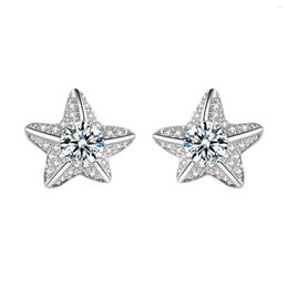 Stud Earrings Women's Korean Crystal Piercing For Women Statement Star Sliver Earring 2023 Trend Mother's Day Jewellery