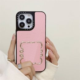 Brand Designer Light Luxury Phone Case With 3D Gold Stamping Cellphone 14 Promax Apple Phones Cases 12 Full Package Female Anti Fall