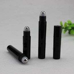 5ml 8ml 10ml 12ml Black frosted plastic Roll On Bottle for Essential Oils Refillable Perfume Bottle Deodorant Containers F1507 Rjgrh