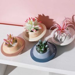 Planters Pots Planet Succulent Flower Pot Ceramic Cute Small Fresh Literary Decoration Potted Gardening