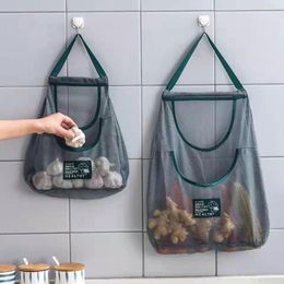 Shopping Bags 1pcs Reusable Fruit Vegetable Storage Washable Net Mesh Kitchen Organizer Food Packaging Bag Produce