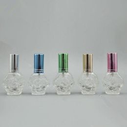 10ml Glass Perfume Bottles Rose shape Spray Perfume Bottles Colourful Atomiser Refillable container fast shipping F847 Bkwex