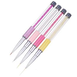 Dotting Tools NOQ professional Manicure Pull Pen Nail Art Pearl Rod Brushes Tool For Gel Polish Drawing Stuff 230619