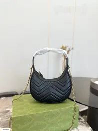 Wallets for women Designer Fashion brand logo black ladies Chain shoulder bag 22-12cm Gold Chain handbags without box shopping bags