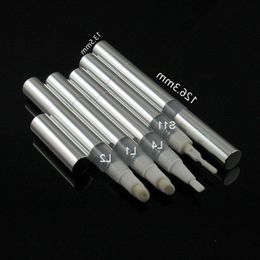 3ml cosmetic empty pen dispenser, teeth whitening gel pen,lip gloss pen, Aluminium metal pen with different applicators F1846 Dkhms