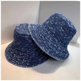 Classic Wide Brim Hats For Women Designer Denim Bucket Hat Fashion Summer Men Sun Hat Outdoor Casquette Baseball Caps Mens Womens