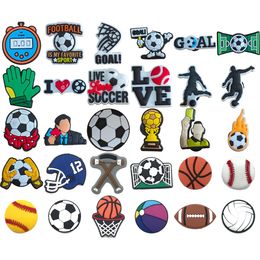 Shoe Parts Accessories Cute Soccer Charms For Clogs Sandals Funny Drop Delivery Otpgt