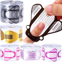 Other Items 500pcs Acrylic Nail Mold Forms For French Manicure Stencil Accessories Tools Soak Off Gel Building Tips LE941 230619