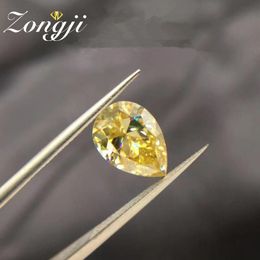 Loose Diamonds 20ct Stone Pear Yellow Color Brilliant Gemstone Diamond VVS Clarity Engagement Jewelry Making 230619