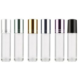 5ml Glass Refillable Perfume Bottle Roller Ball Thick Empty Cosmetic Containers With Roll For Travel fast shipping F703 Giqeo