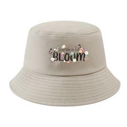 Wide Brim Hats Bucket Flower Daisy Bloom Women onesided Cotton Breathable Outdoor Beach Panama gofl Hat Fisherman female Hip Hop Cap 230620