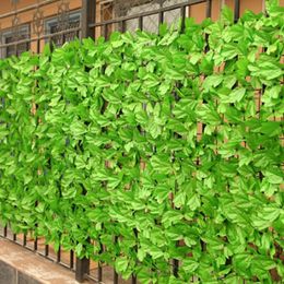 Decorative Flowers 300x50m Artificial Privacy Fence Simulation Leaf Multi-purpose Lawn Plant Screen Wall Hanging Decoration For Gardens