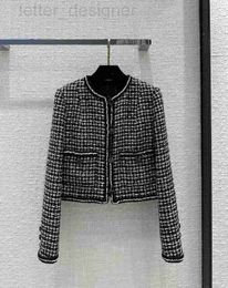 Women's Jackets designer 2022 women vintage tweed blazer jacket coat female milan runway dress causal long sleeve tops clothing suit Q4 HCCI