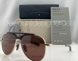 Top Original wholesale Dita sunglasses online store DITA LANCIER Aviator Sunglasses DLS401 60 01 Brown Gold Polarized LAND