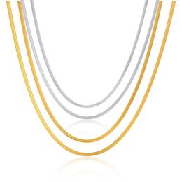 Chains Women's Stainless Steel Double Blade Chain Necklaces Fashion Jewellery Gold Colour Charm Necklace Gifts To Girl For Christmas