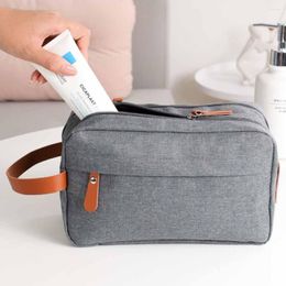 Storage Bags Men Wash Bag Home Gym El Fashion Holding Pouch Zipper Toiletry Holder Makeup Carrying Container Black