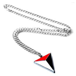 Pendant Necklaces Uncharted 4 Coastline Triangle Positioning Sign Necklace For Men Women Enamel Metal Chain Fans Party Jewellery