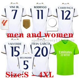 S-4XL 23 24 BELLINGHAM Soccer Jerseys BENZEMA RODRGO MODRIC jersey 2023 2024 VINI JR. football shirt camiseta de futbol men and women uniform shirts