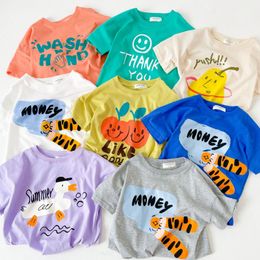 T-shirts Summer Children T-shirt Cartoon Tops for Kids Short-sleeve Boys Girls Blouse Baby Tees 1-8years Toddler Outerwear 230619