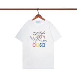 Casablanca 23 Spring/Summer New Wonderland Gate Star Castle Casa Letter Logo Short-Sleeved Couple T-Shirt 907