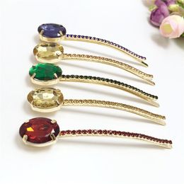 Hairpin Korean Gum For Hair Korean Jewellery Crystal Hairpin Box Side Clamping The Word Folder Headdress Hair Jewellery