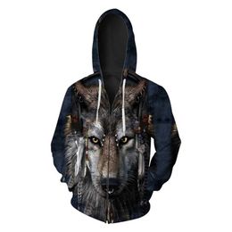 Extra Large Casual Zipper Sweater Sports Cardigan Wolf King Hooded Coat faux leather biker jacket women jackets 2023