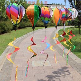 Garden Decorations Air Balloon Wind Spinner Pinwheels Rotating Sequins Windmill Ornament for Home Garden Lawn Decor Children Gift 230620