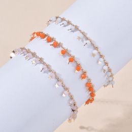 Charm Bracelets ZMZY 2-3mm Faceted Stone Cute Handmade Link Chain Gold Colour Chains DIY Making Bracelet Jewellery Gifts Findings