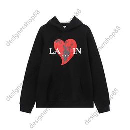 Gellary Dapt Lavins Men's Hoodies Sweatshirts Letter Love Flocking Printing Loose And Versatile For Men And Women Couples