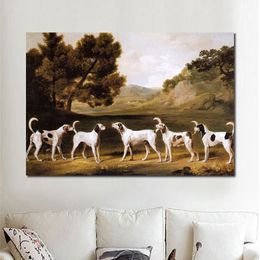 Hunting Dogs Realistic Handmade Canvas Art Heywood Hardy Painting Horses Hunting Modern Bedroom Decor Vibrant