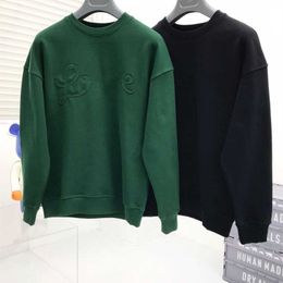 Designer sweater lowew new brand hollow patch embroidered men's and women's sweatshirt long sleeve warm top lowewwe