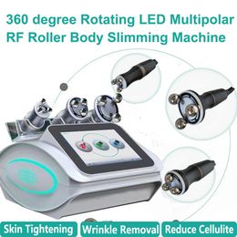 3 IN 1 Portable RF Wrinkle Removal Skin Tighten Multipolar Facial Radio Frequency 360 Rotating Weight Loss 3 Hnadles Equipment