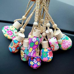 mini Polymer Clay Perfume Bottle Refillable Empty Hanging Essential Oil Vials Pendant Customized fast shipping F1086 Bopdc