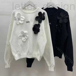 Women's Sweaters designer Designer Cc Wool Knit Sweater Jacket Crochet Mujer Pullover Brand Womens Stripes Long Sleeve Floral Jacquard Casual Hoodie Shirt