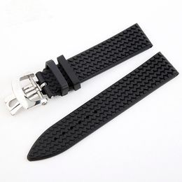 Watch Bands 23mm Black Replacement Rubber SilICONe Watchband Strap Fits Watch 230619
