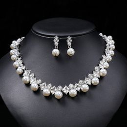 Pearl gemstone necklace set women's light luxury niche versatile sweater chain collarbone chain alloy 084