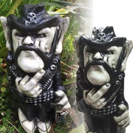 Decorative Objects Figurines Lemmy Rock Icon Sculpture Lemprechaun Resin Craft Decoration Cowboy Garden Ornaments Outdoor Yard Lawn Gnomes Decor 230619