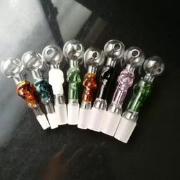 Glass Smoking Pipes Manufacture Hand-blown bongs Coloured Skeleton Frosted Mouth Direct Boiling Pot