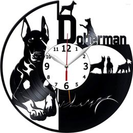 Wall Clocks Doberman Clock Dobermans 12" Original Gift The Home Decorations