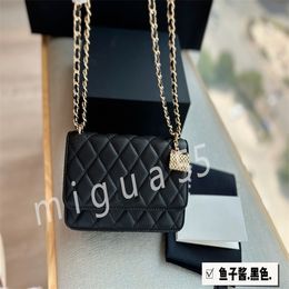 Premium designer luxury shoulder Bag fine pendant genuine Leather caviar fortune bags