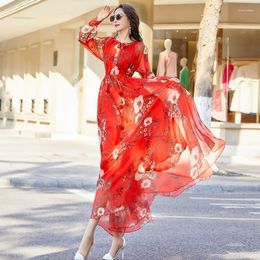 Ethnic Clothing Summer Beach Holiday Travel Maxi Dress Bohemian Baby Shower Poshoot Alabiya Fashion Muslim Loose Chiffon Long Seaside