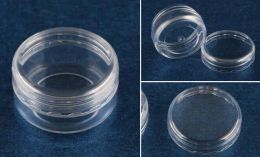 Lip Balm Containers 3G/3ML Clear Round Cosmetic Pot Jars with Black Clear White Screw Cap Lids And Small Tiny 3g Bottle Wholesale