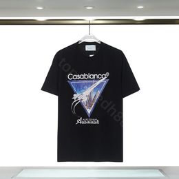 Casablanca Mens Designer T shirt Mode Casual T-Shirts Man Tees Kleidung Street Tennis Club Shorts Size S-3XL